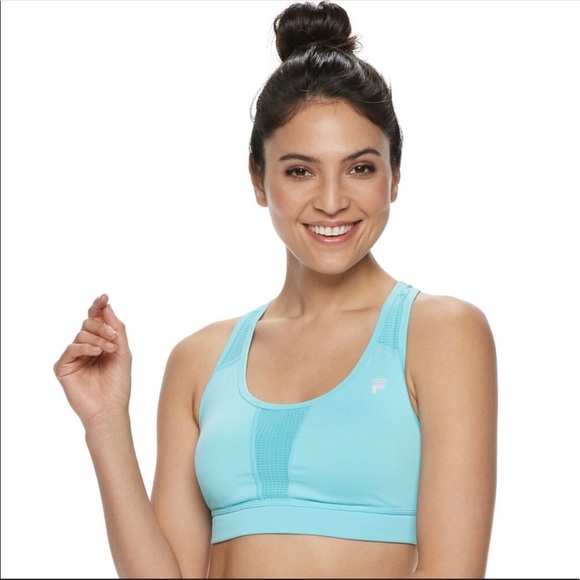 FILA SPORT bra workout Cozumel Water blue NWT XS - Picture 9 of 9